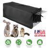 31x12x11” Heavy Duty Folding Live Animal Trap Cage With Waterproof Cover Humane Easy To Catch And Release Trap For Stray Cats Raccoons Squirrel Skunk