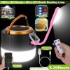 LED Camping Lantern Light USB Rechargeable Solar Powered Emergency Lamp IPX4 Waterproof 5400mAh Power Bank Camping Lantern For Power Outage Fishing