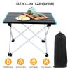 Folding Camping Table Aluminum Alloy Portable Desk Collapsible Outdoor Lightweight Picnic Table w/ Carry Bag For Camping Beach Backpacking Fishing Tra