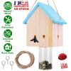 Wood Carpenter Bee Trap Outdoor Natural Pine Wood Outdoor Hanging Wooden Bee Trap For Outside Patio Deck Eave Fence