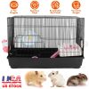 2-Tier Hamster Cage Small Animal Critter House Habitat Cage Hamster Playpen for Pet Rat Mice Hamster