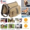Pet Dog Backpack Hound Hiking Camping Saddle Bag Cotton Canvas For Medium Large Dog