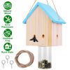 Wood Carpenter Bee Trap Outdoor Natural Pine Wood Outdoor Hanging Wooden Bee Trap For Outside Patio Deck Eave Fence
