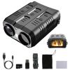 Night Vision Goggles 4K Full-Color Binoculars 10X Zoom with 2624ft Viewing Range 3\'\' Screen 64G MMC Card WIFI APP Control Save Photo and Video for C