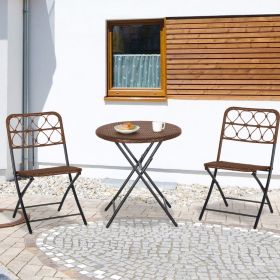 3PC Bistro Set w/ Folding Design