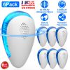 6 Pack Ultrasonic Pest Repeller Indoor Plug In Bug Repellent Mosquito Spider Ant Roaches Mice Control for Bedroom Garage Warehouse Office