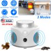 360° Ultrasonic Mice Repellent Indoor Rodent Repeller Mice Rat Squirrel Rodent Chaser with 3 Modes 9 Strobe Lights for Kitchen Living Room Attic Basem