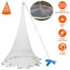 8ft Radius Fishing Cast Net Bait Trap Easy Throw Heavy Duty Hand Cast Net with Chain Sinker Bottom Spread