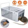 Humane Live Mouse Trap Reusable Metal Rat Rodent Cage Catch Release Continuous Capture Trap 2 Doors Indoor Outdoor Pet Children Safe