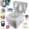 10L/2.64Gal Portable Toilet Camping Porta Potty Leak-proof Flush Travel Commode For Camping Traveling Boating Outdoor Activities