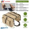 Pet Dog Backpack Hound Hiking Camping Saddle Bag Cotton Canvas For Medium Large Dog