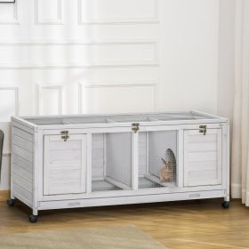 Rabbit Hutch with Wheels