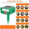 Solar Powered Ultrasonic Animal Repeller Motion Sensor USB Animal Repellent Chaser IP44 Waterproof for Farm Garden Yard to Drive Deer Raccoon Squirrel