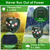 Ultrasonic Solar Animal Repeller Outdoor Mole Snake Squirrel Mouse Chaser Waterproof Bird Deer Dog Cat Deterrent with 5 Gears for Farm Garden Yard