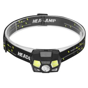 50000LM Rechargeable Motion Sensor Headlamps IPX6 Waterproof Rotatable Fishing Headlights w/ 6 Working Modes