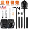 Multifunctional Shovel Axe Set Camping Survival Shovel Multitool Emergency Survival Gear with Extension Handles Carrying Box