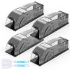 4Pcs Humane Live Mouse Trap Reusable Rat Rodent Trap Catch Release Cage with Top Handle Safe for Family Children Pets Easy Setup