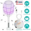 2 in 1 Electric Rechargeable Bug Zapper Mosquito Insect Killer Fly Swatter Mosquito Zapper Racket Mosquito Trap Catcher