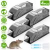 4Pcs Humane Live Mouse Trap Reusable Rat Rodent Trap Catch Release Cage with Top Handle Safe for Family Children Pets Easy Setup