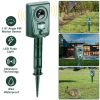 Ultrasonic Animal Repeller IP44 Waterproof Motion Sensor Repellent Outdoor Animal Deterrent w/ Flashing LED Light For Farm Garden Yard Repelling Deer
