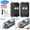 2 Packs Under Hood Ultrasonic Rodent Repellent Mouse Wildcat Control Portable Rodent Chaser with 3 Power Supplies for Car Home Garage