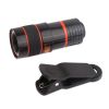 8X Phone Camera Lens Universal Clip Optical Zoom Telephoto Lens for iPhone X XS Max XR/8 Galaxy S10/S9+/S8 Google Nexus 6