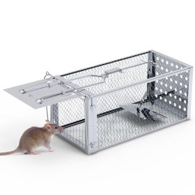 Single Door Rat Trap Cage Humane Rodent Trap Mouse Trap Indoor Outdoor for Small Rodents Mice Voles Hamsters
