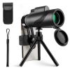 80x100 HD Monocular Telescope for Adults BAK-4 Prism High Power Monocular for Smartphone with FMC Lens Phone Adapter Tripod Case for Bird Watching Hun