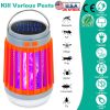 Solar USB Electric Bug Zapper Mosquito Insect Killer Lamp Portable UV Light Bulbs Fly Trap Catcher w/ 5 Light Modes Hanging Hook