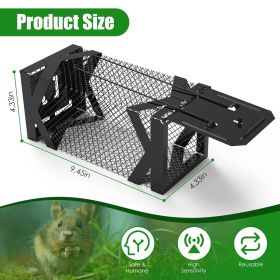 2Pcs Rat Traps Humane Live Mouse Cage Easy To Catch And Release For Voles Rats Mice Rodents Hamsters Reusable Indoor Outdoor Use