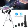 Refractive 90X Astronomical Monocular Telescope for Kids and Lunar Beginners for HD Viewing Space Star Moon Tripod 2 Eyepieces