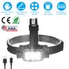 Rechargeable Motion Sensor Headlamp 9 Light Modes Hand Wave Headlight Phone Charging Torch Flashlight for Fishing Running Camping Hiking