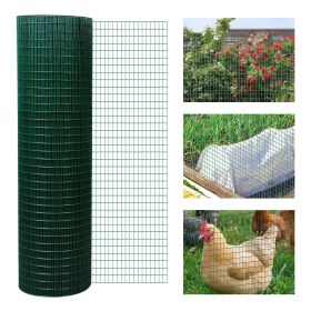 PVC Coated Chicken Rabbit Fencing Wire Garden Galvanized Fence Border (Option: Dark Green-1050x220x220 mm)