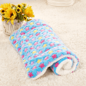 Cute Cat Blankets Dog Pet Mat (Option: Blue starry sky-50x50)