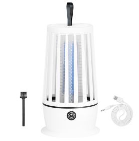 Rechargeable Mosquito Killer Lamp Bug Zapper with Night Light Strap Mosquito Catcher with Max 1615Square Feet Range UV Light for Indoor Outdoor (Option: white)