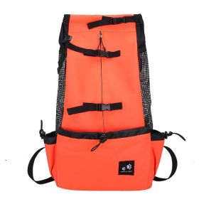 Pet Dog Carrier Bag Carrier For Dogs Backpack Out Double Shoulder Portable Travel Backpack Outdoor Dog Carrier Bag Travel (Option: Orange-XL)