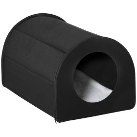 Winter Portable Heated Double Wide Water-Resistant Indoor Outdoor Cat Houses For Multiple Cats - Black (Option: Black)