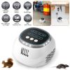 Ultrasonic Rodent Chaser Rat Repellent Pest Driver Mouse Control Squirrel Repeller with 4 Modes 4-65KHz Strobe Light 4 Timer 1292sq.ft. Coverage for R