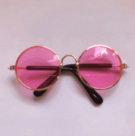 Pet Cat Glasses Cat Sunglasses (Option: Gold pink-M)