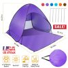 Pop Up Beach Tent Sun Shade Shelter Anti-UV Automatic Waterproof Tent Canopy for 2/3 Man w/ Net Window Storage Bag for Outdoor Beach Camping Fishing P