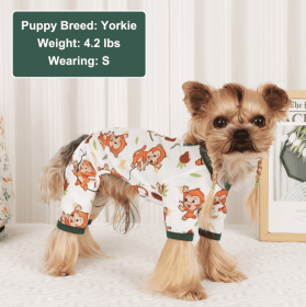Dog Pajamas Pjs Spring Summer Dog Clothes For Small Dogs Girl Boy, Soft Stretchy Tiny Chihuahua Yorkie Puppy Clothes Doggie Onesies Cat Pet Jammies Ou (Option: S)