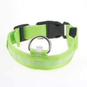 LED Luminous Pet Dog Collar Night (Option: Green Light-S)