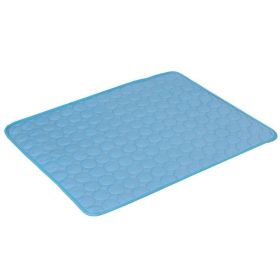 Dog Cooling Mat Summer Pets Cold Bed Extra Large For Small Big Dogs Pet Accessories Cat Durable Blanket Sofa Cat Ice Pad Blanket Pet Products (Option: Blue Edging-L70*55cm)